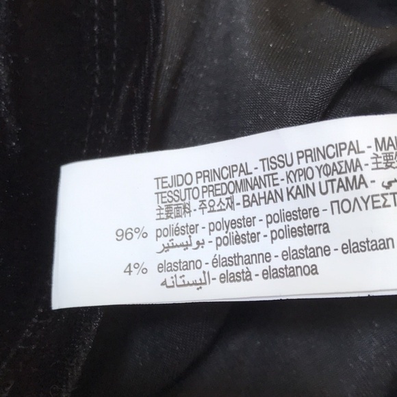 ZARA Size M velvet dotted mesh open back dress - Picture 10 of 12